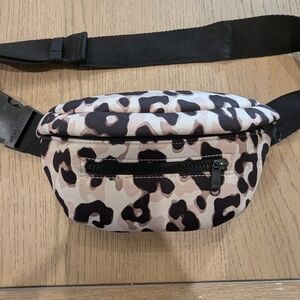 Dagne Dover ACE NEOPRENE FANNY PACK in Leopard Print